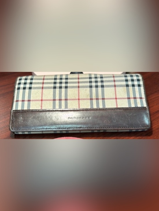 小物 BURBERRY Nova Check Wallet Kiss Lock new Burberry Kisslock Nova Check Chain Wallet